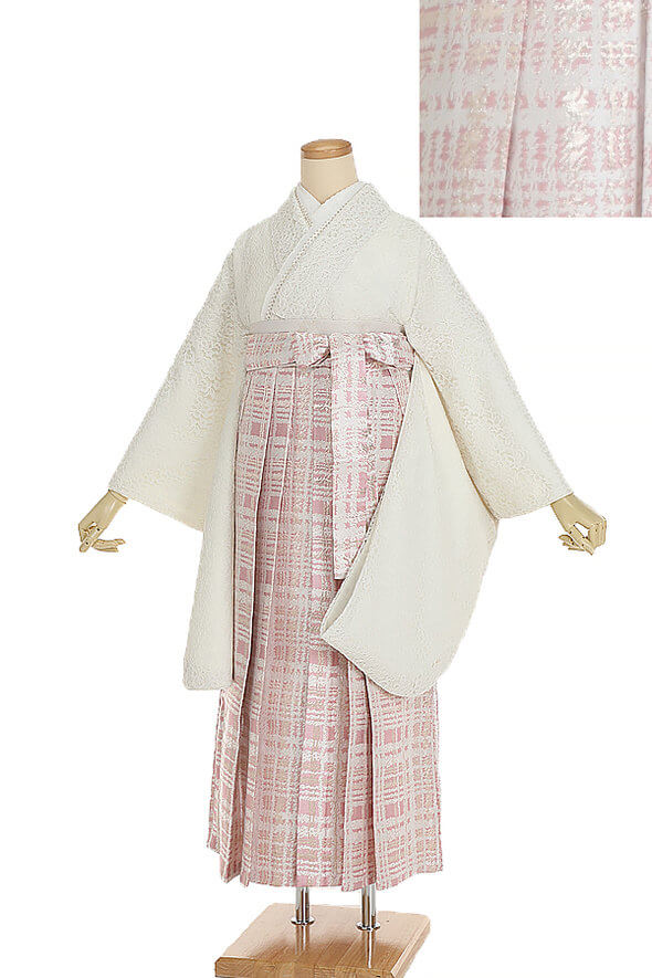 オフ白上質レースの卒業袴レンタル